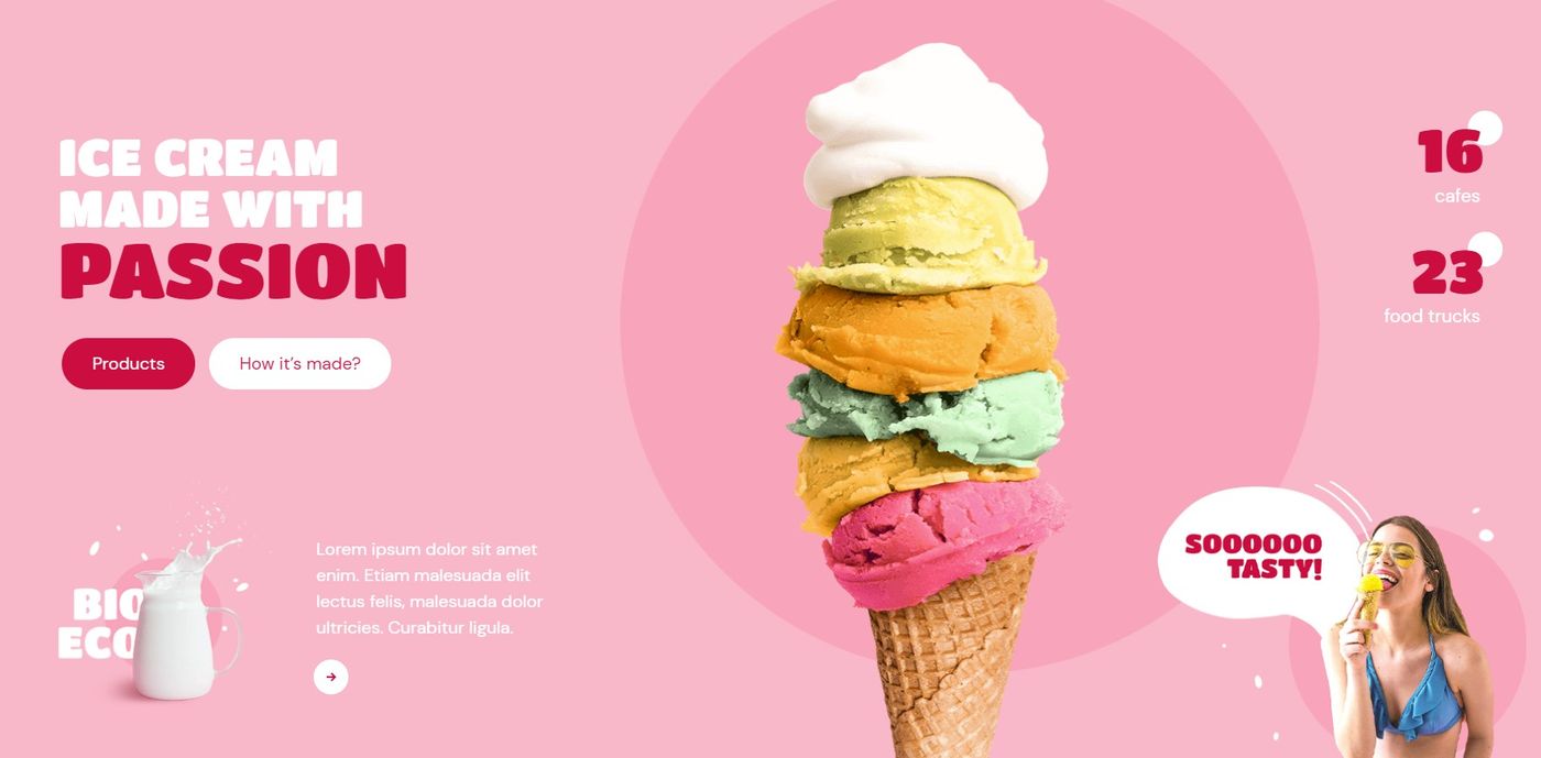 website for icecream store